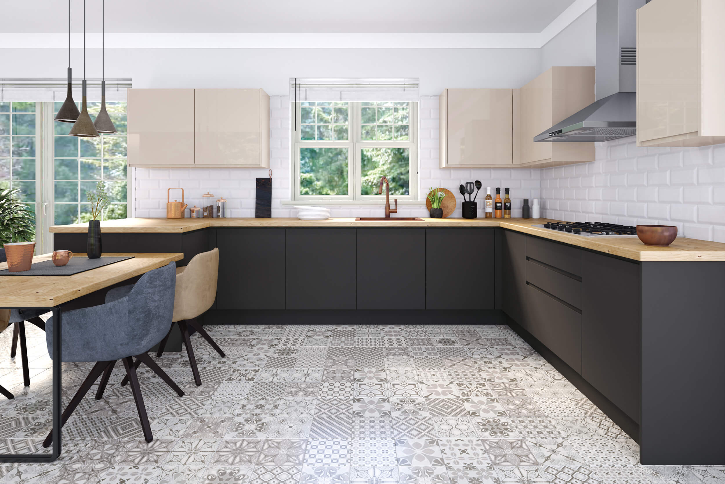 Practical family kitchen by K4 Kitchens in Canterbury